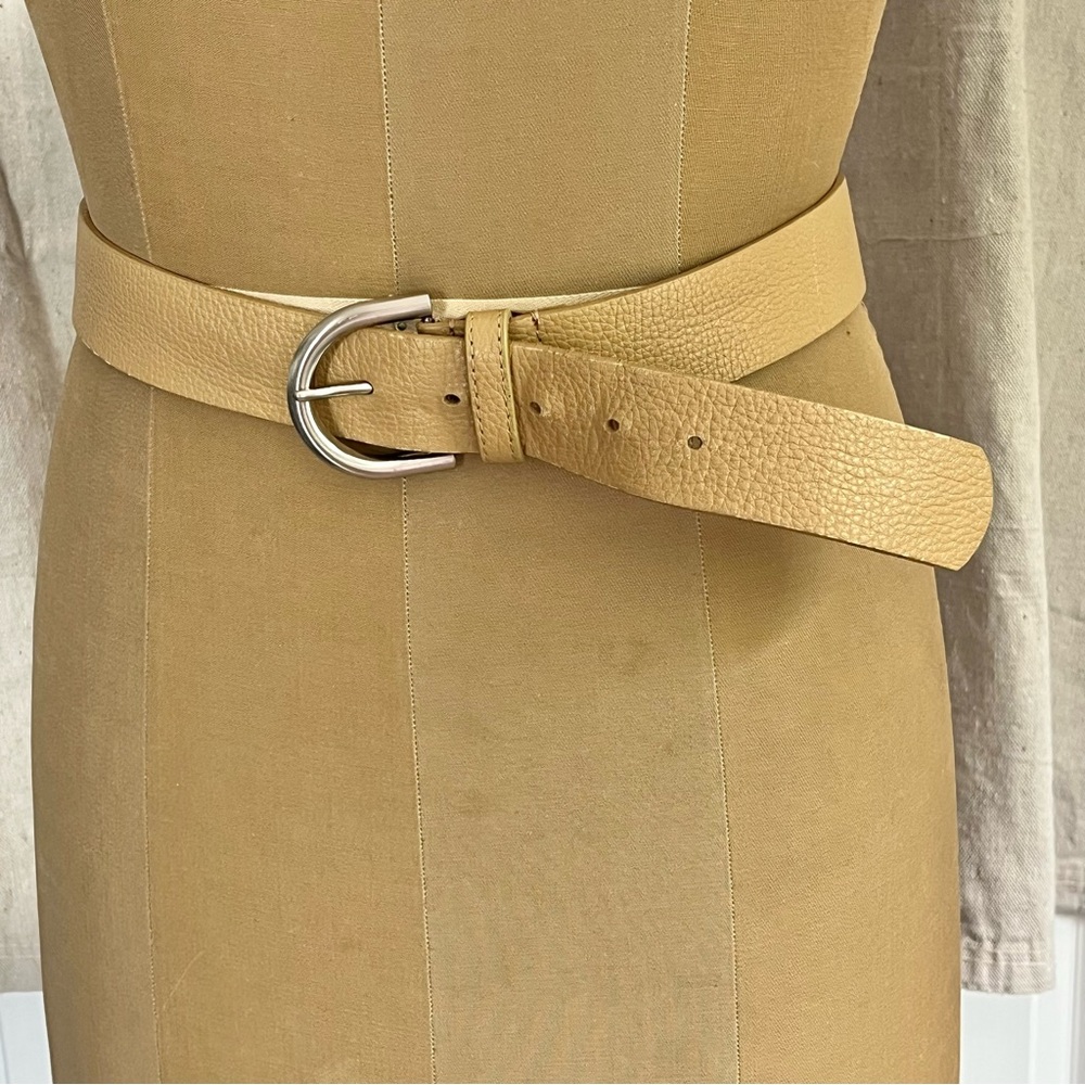 Talbots Women’s Leather Belt with Half Circle Buckle Size XL